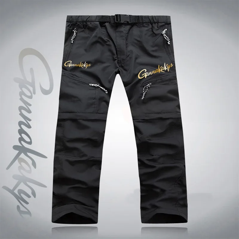 Summer Fishing Pants Men Elastic Quick Dry Moisture Absorbable Detachable Fishing Pants Breathable Running Bicycle