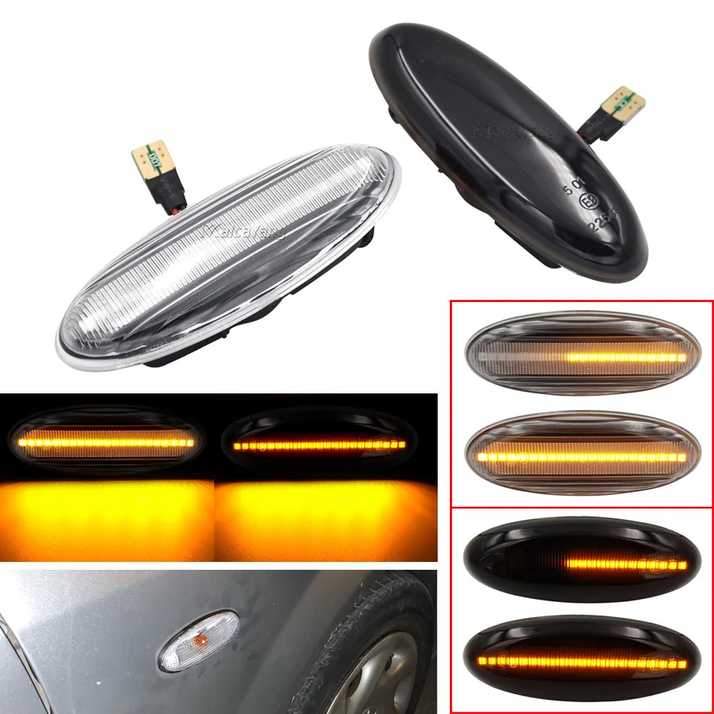 Luz LED de posición lateral para coche, intermitente dinámico, lámpara de señal de giro para Mazda B2500 Pick Up 323, Etude P5, 323F, Astina, MX-6, Protege el homenaje