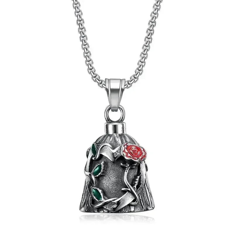 Lion King Pendant and Keychain with Uniquely Carved Bell - Retro Design