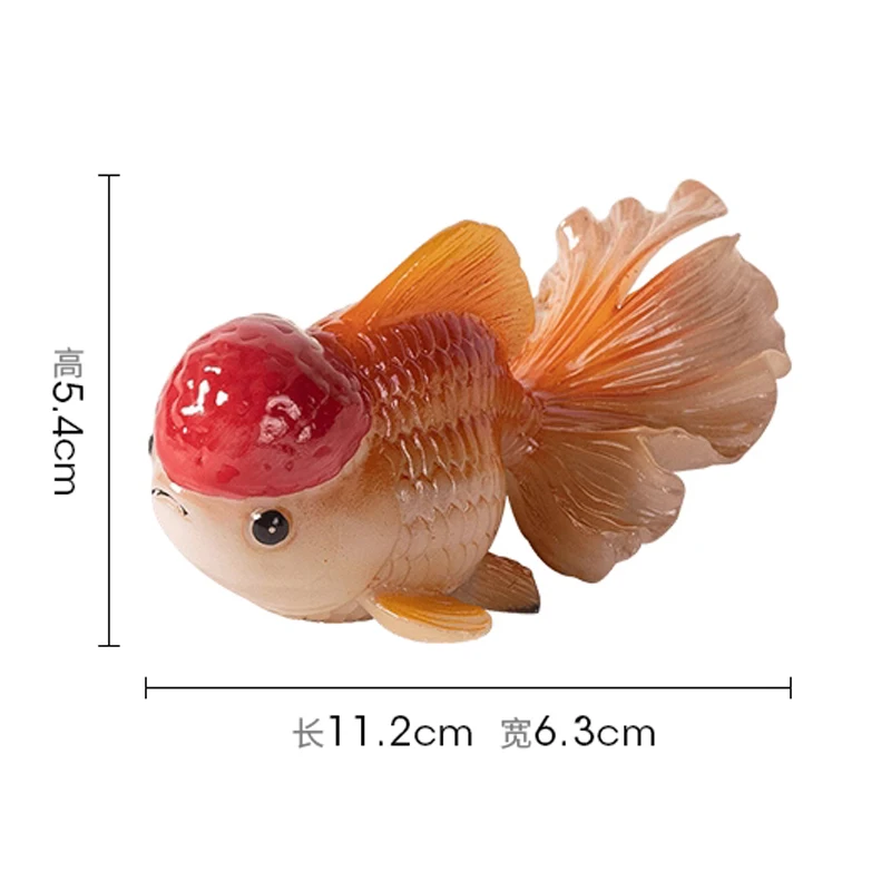 Creative Resin Cute Color Changing Fish Shape Ornament Micro Landscape Tea Pet Indoor Desktop Decoration Accessorie Tea Play 1Pc