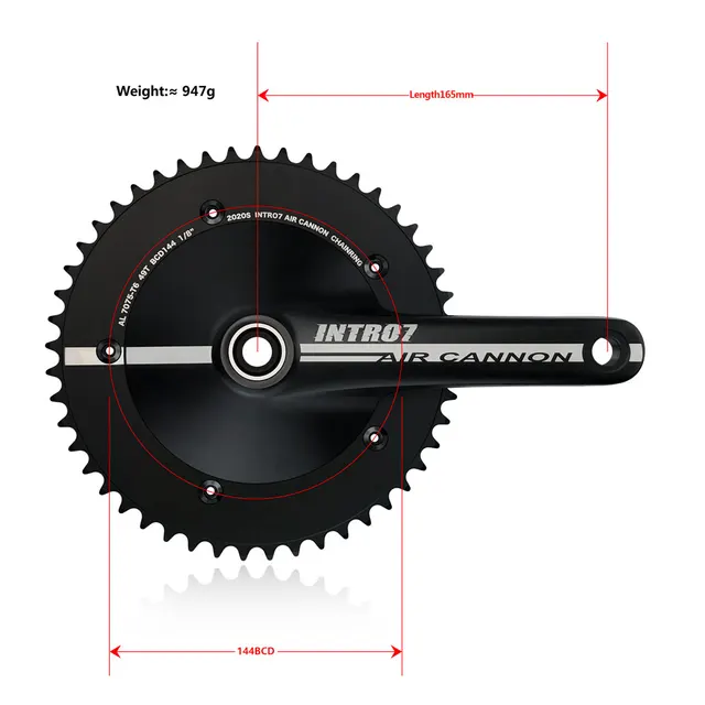 INTRO7 cycling クランク Amazon.com : POLSO INTRO7 Fixed Gear Bike Crankset 70T 100T
