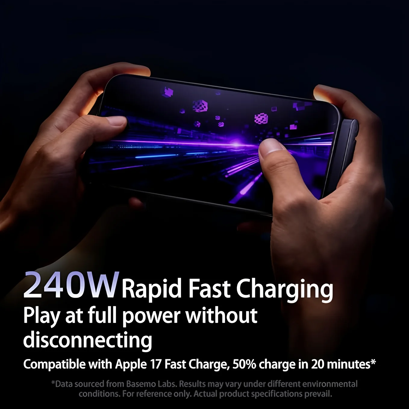 아이폰 17 프로 맥스용 2-in-1 USB C 케이블 240W PD 고속 충전, 숨김형 스탠드 케이블 타입 C 휴대폰 거치대 충전 케이블