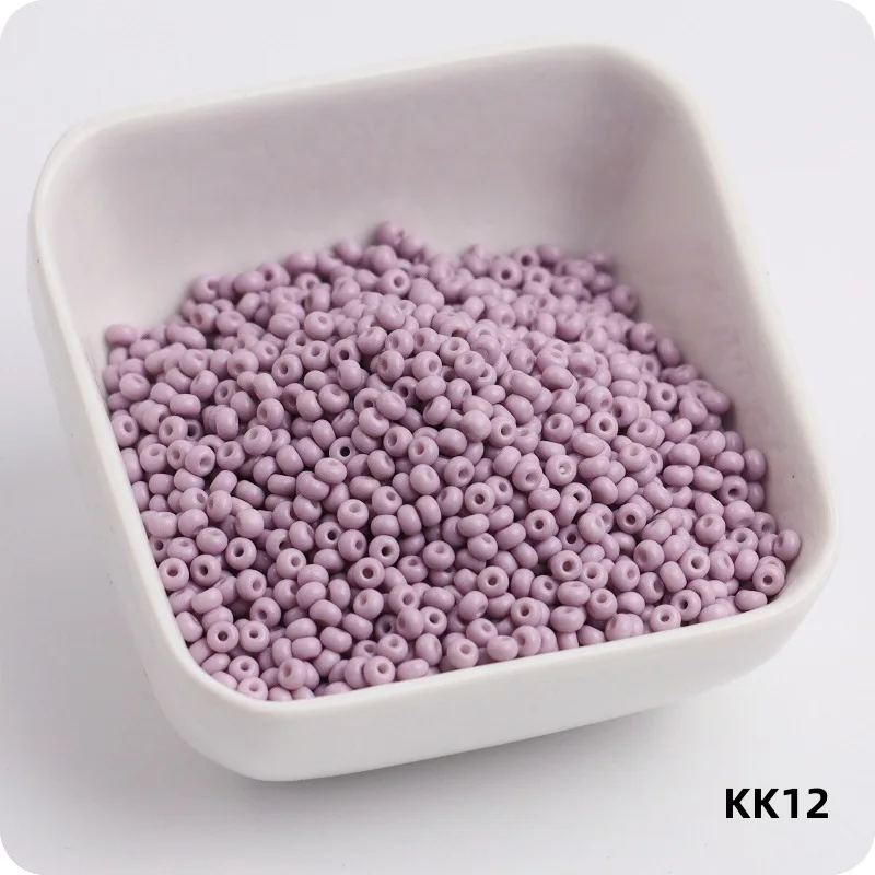 Durable Solid Color Glass Rice Beads