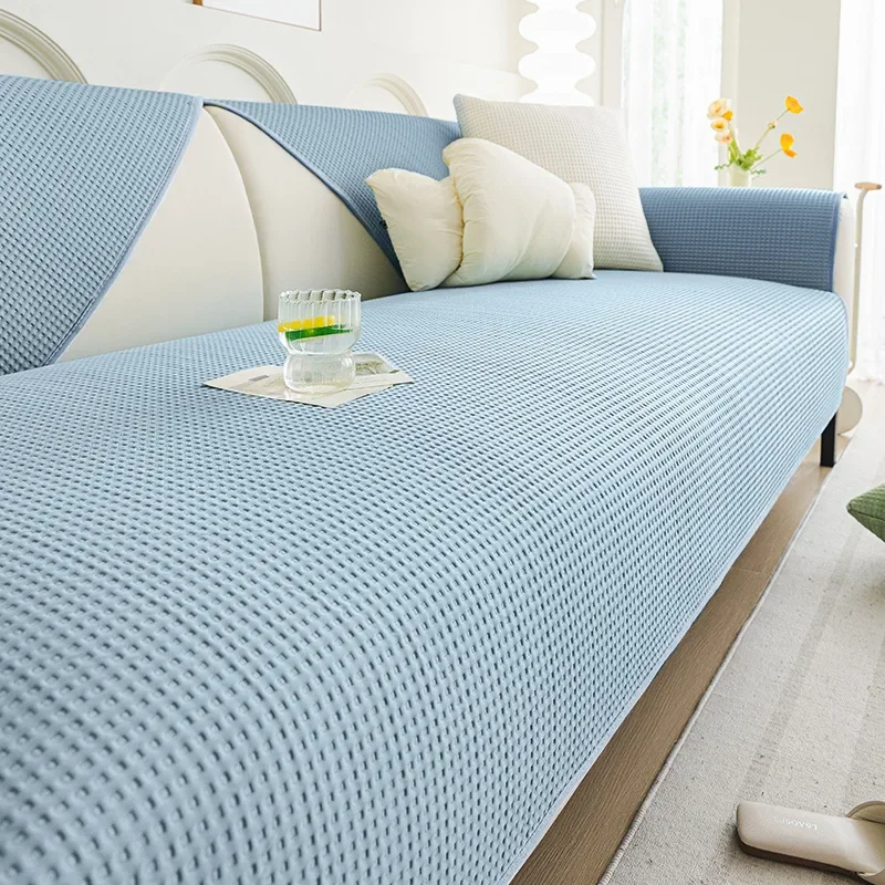 1PC Ice Silk Sofa Pad 3people for Living Room Summer Cooling Sofa Seat Cover Non-slip Breathable Pets Couch Slipcovers 여름쇼파패드