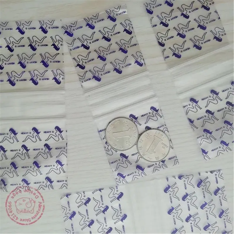 100 Mini Zip Seal Bags 1"x1" - Metallic Printed "Cash Only" Design, 3 Mil Thick, Multi-Color 9 thumbnail image