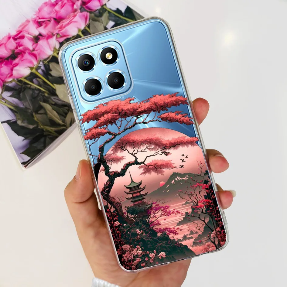 Fashion Butterfly Flower Soft Silicone Shockproof Phone Case Cover