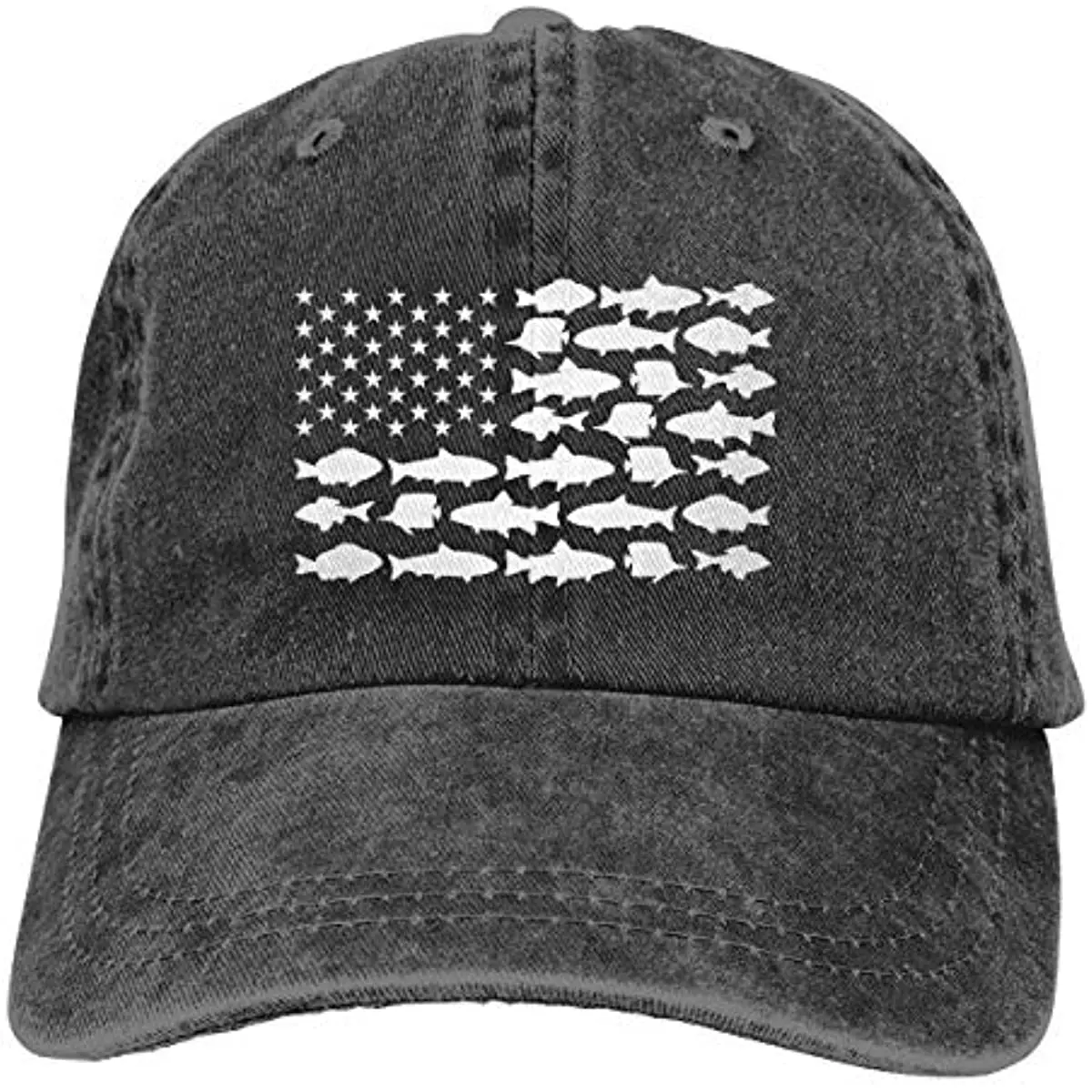 

Boy Printing Fish Flag Vintage Dad Hats Cute Adjustable Kids Baseball Cap Snapback Cap Trucker Hat Denim Unisex Four Seasons