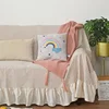 Ruffled Solid Color Sofa Covers Four Seasons Washable Cotton Linen Dustproof Couch Slipcovers Bohemian Decor Furniture Covers 2