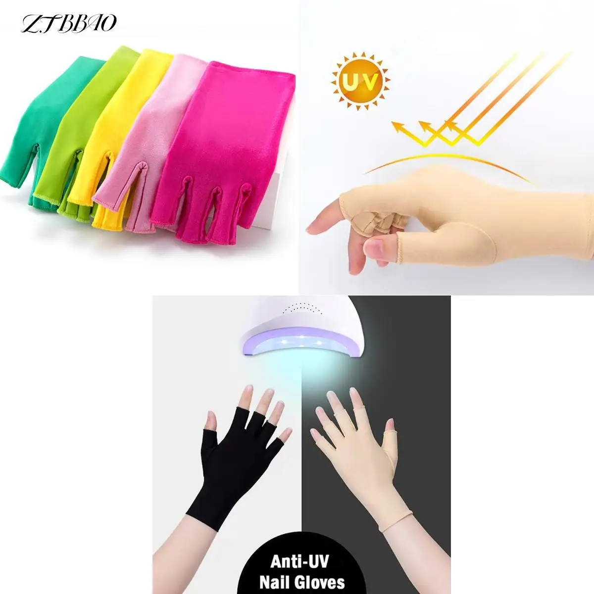 

1Pair Nail Art Glove UV Protection Glove Anti UV Radiation Protection Gloves Protecter For Nail Art Gel UV LED Lamp Tool