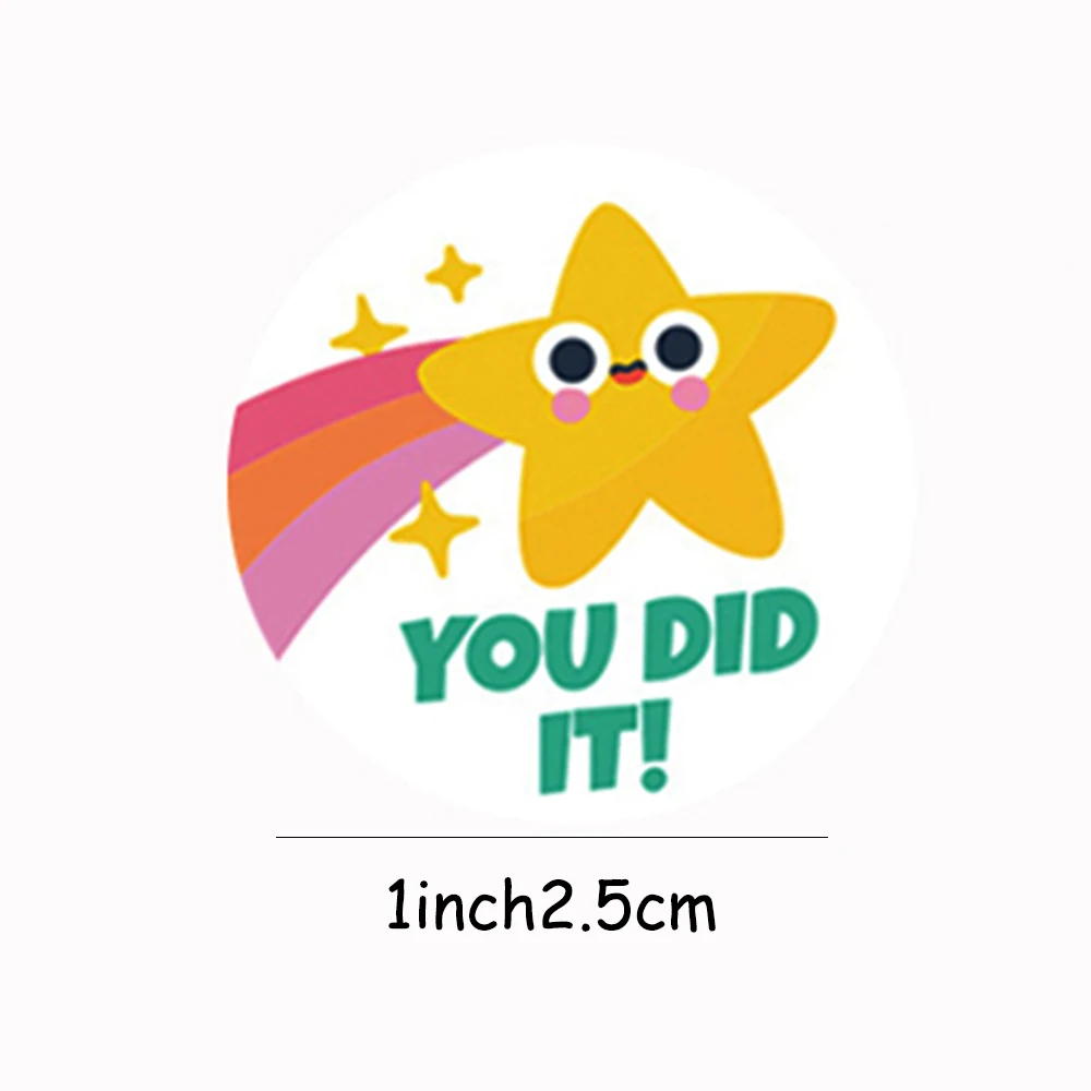 Reward Stickers for Kids Children Kindergarten School Encouragement Students Games Toy Animals Stationery Sticker 500pcs/roll