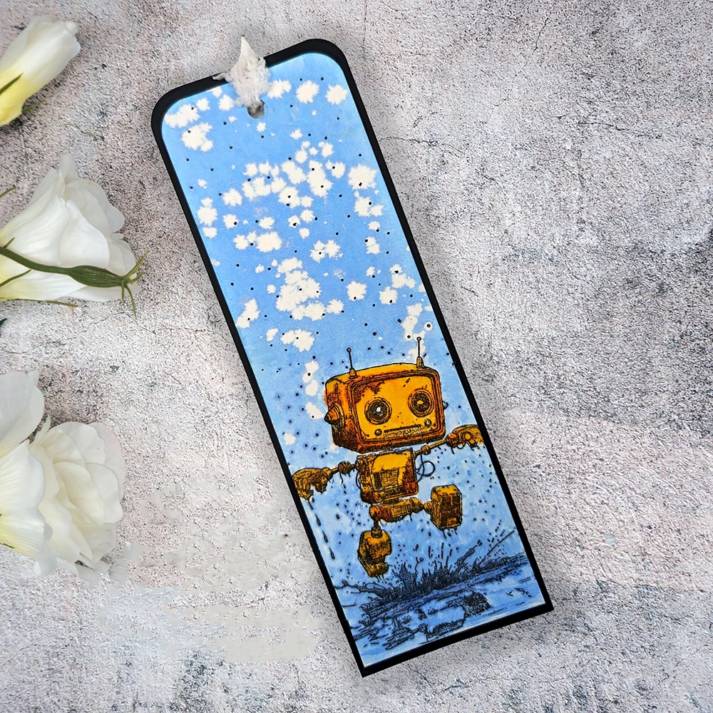 Bot-ology Better Together Clear Stamps for Card Making Transparent Silicone Stamps Robot Rubber Seal for DIY Scrap
