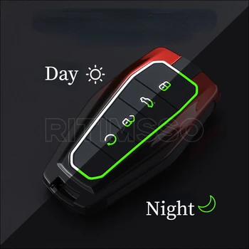 Lega Gel di silice custodia per chiave a distanza per Auto custodia per Geely Emgrand X7 EX7 Coolray 2019-2020 accessori per Fob per lo Styling automatico - Lega Gel di silice custodia per chiave a distanza per Auto custodia per Geely Emgrand