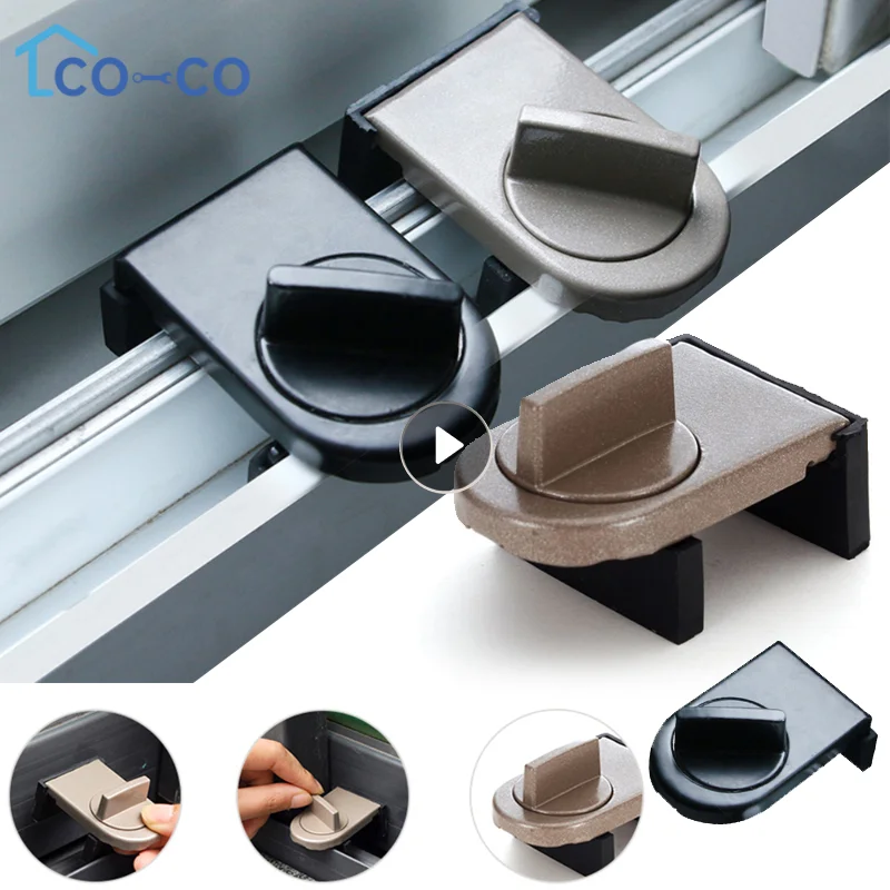 

Adjustable Security Door Locks Aluminum Alloy Sliding Door And Window Safety Lock Anti-theft Protection Lock Home Safety Latches