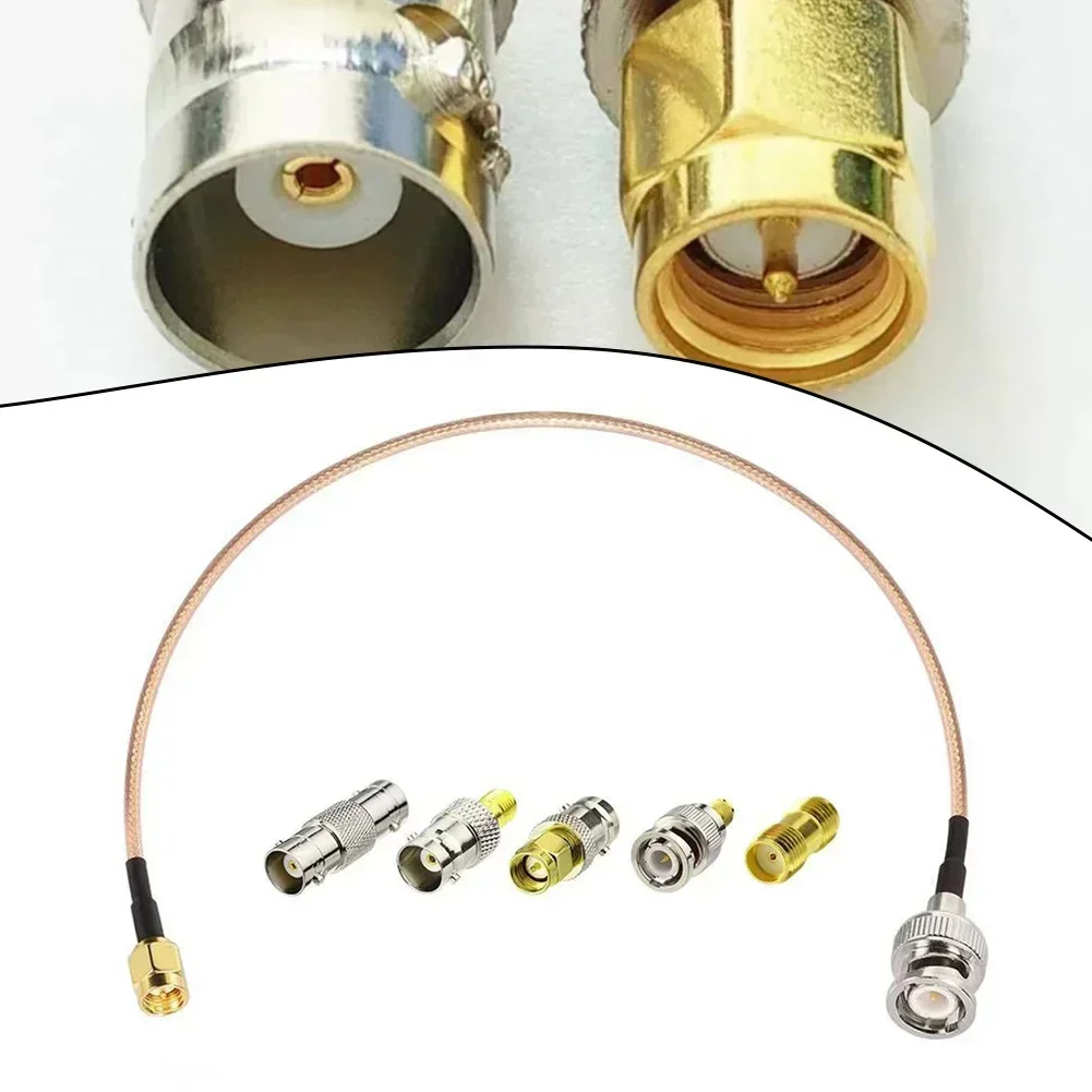 SMA-수-BNC-수 연장 케이블 150mm (RF 전기 장비 액세서리용 5피스 동축 어댑터 키트 포함)