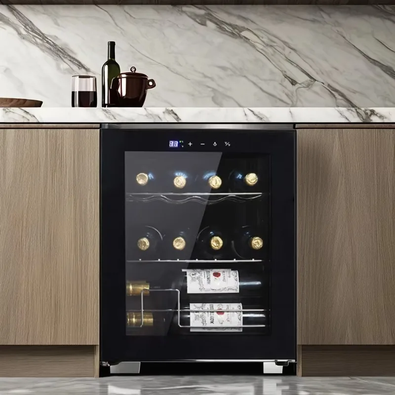 Mini Electric 48-Liter Wine Fridge Cooler Small Size Wine & Beverage Cellar Bar Cabinet