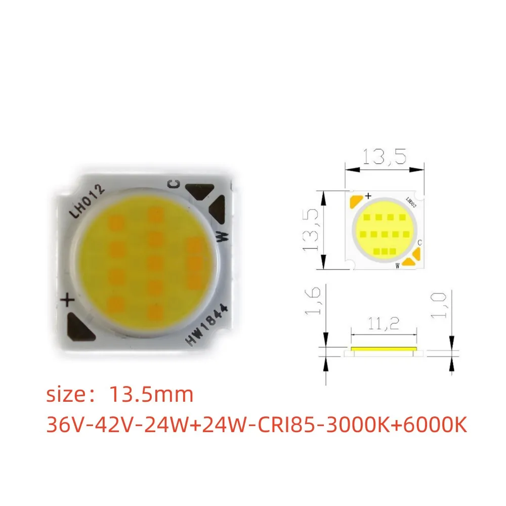 1 Pz Bicolore Cob Led Chip Lampada Perline Ra901919 1414 Led Chip 7W 12W 18W 24W Sorgente Luminosa Per Downlight Accessori Di Illuminazione