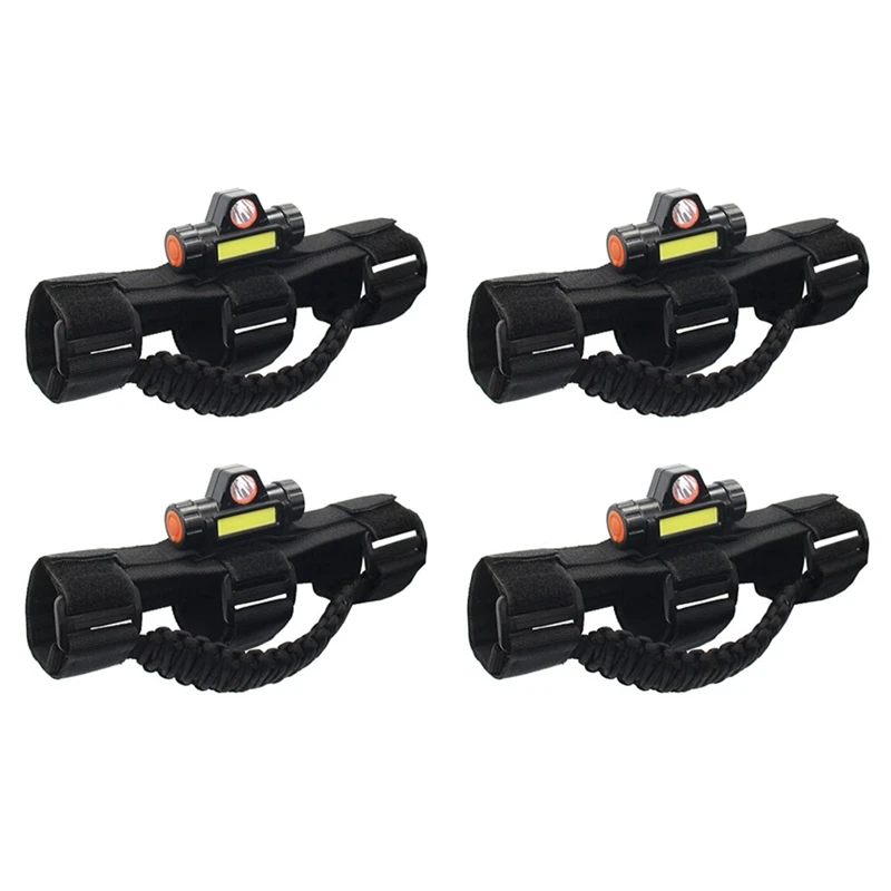 

4X Roll Bar Grab Handles With Dome Light For Jeep Wrangler CJ YJ TJ JK JL Gladiator JT 1945-2021 Interior Lights Bar