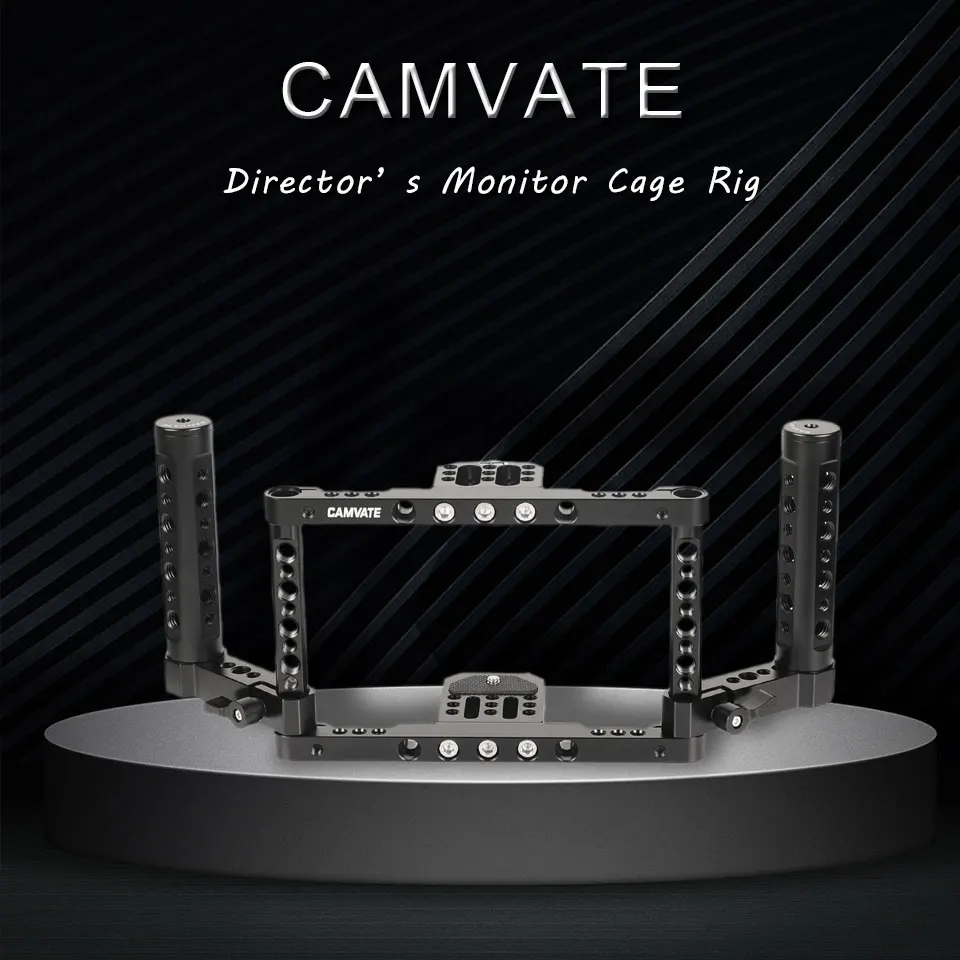 Director’s Monitor Cage Rig With Adjustable Dual Cheese Handgrip For 5" Or 5.5"