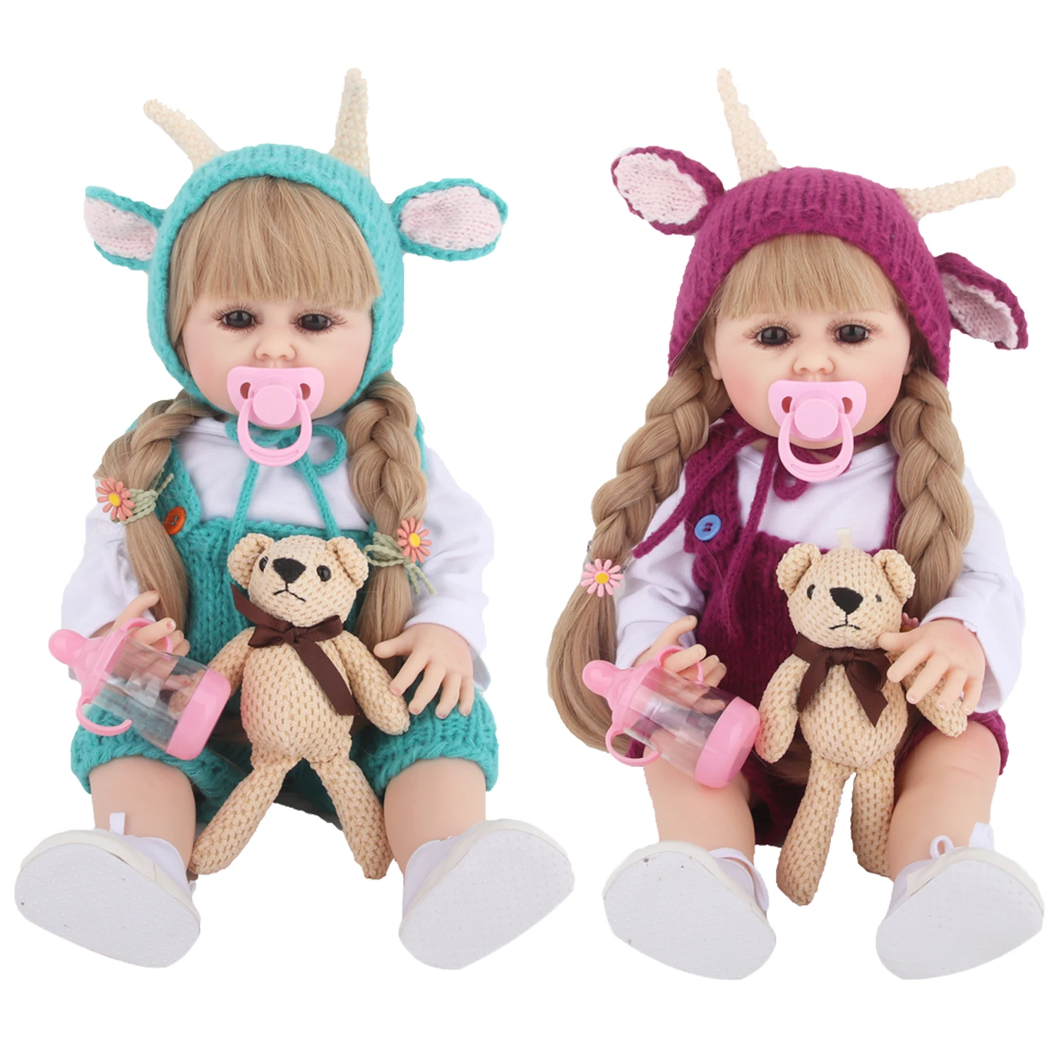 

Cute 22 Inch 55cm Reborn Dolls Simulation Full Body Silicone Princess Girl Doll Sleeping Accompany Play House Toy Gift For Kids