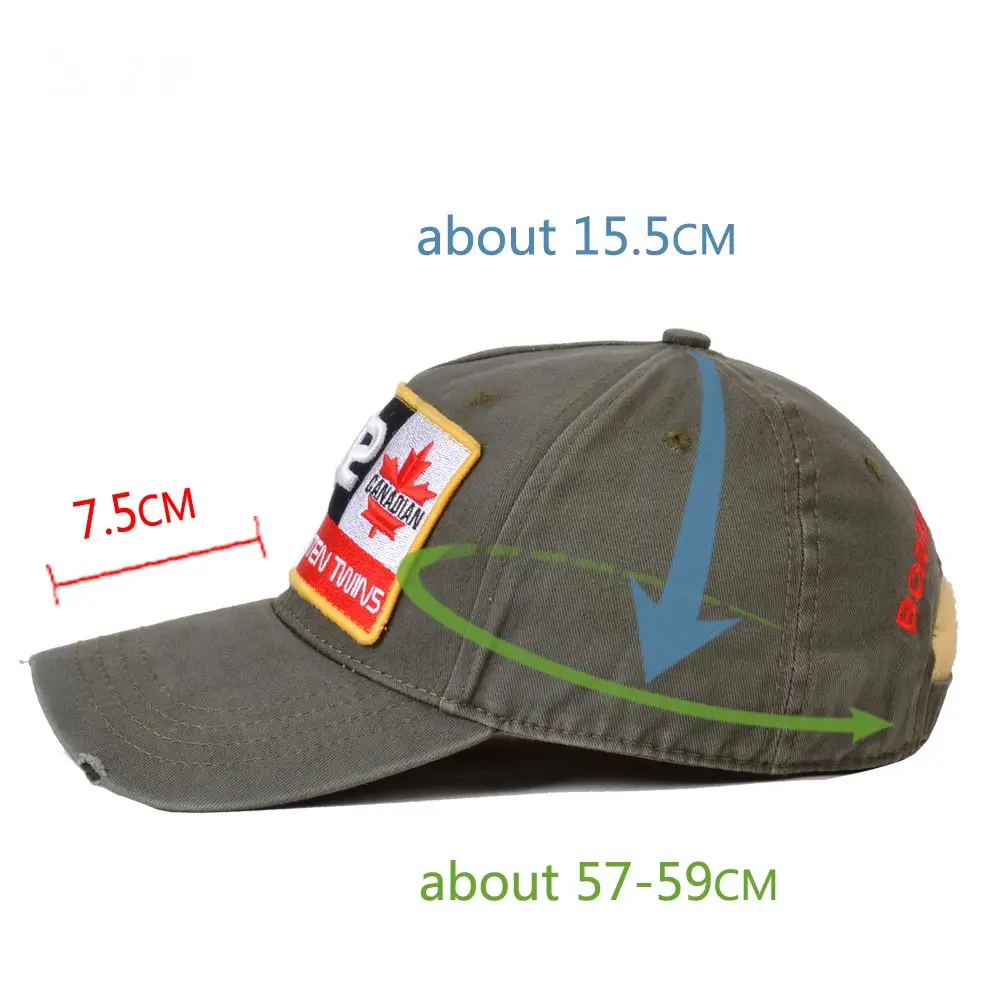 Dsq2 Brand  Men Baseball Caps High Quality Cotton DSQ2 Letter Embroidery Mens Women Baseball Caps Hip Hop Snapback Hat Dad Hats