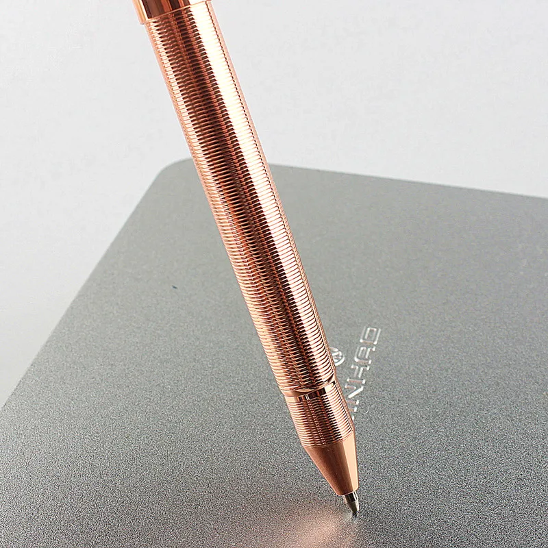 

1pcs/Metal ballpoint pen luxury Rotating Metal Ballpoint Pen school supplies Ball Bar Oil Commercial Stationery