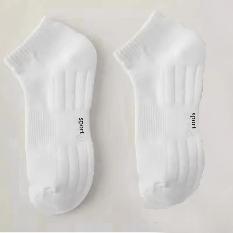 Men's Thick Bottom Sweat Absorbing and Breathable Sports Socks with Bottom Cushion for Running Professional Sports Men's Socks