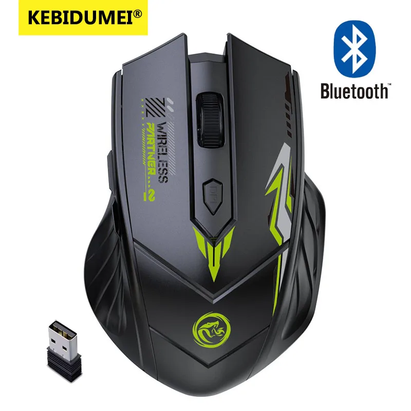 Enhanced Rechargeable Dual Mode Wireless Gaming Mouse with 1600DPI