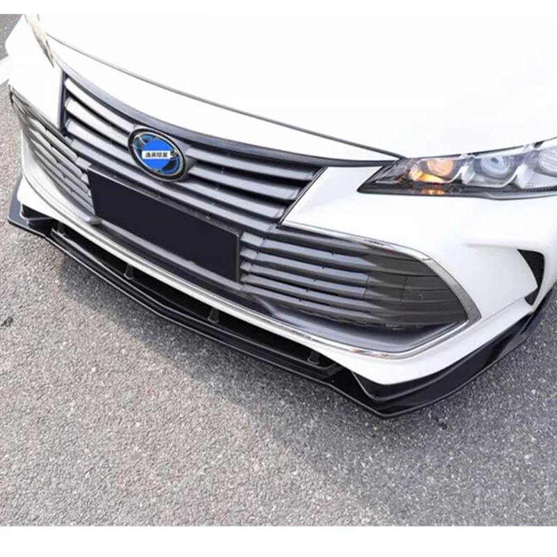 

For 3PCS ABS Front Bumper Diffuser Lip Splitter Toyota Avalon Anti-Collision Glossy Black Accessories Body Kit 2019-2022 Year