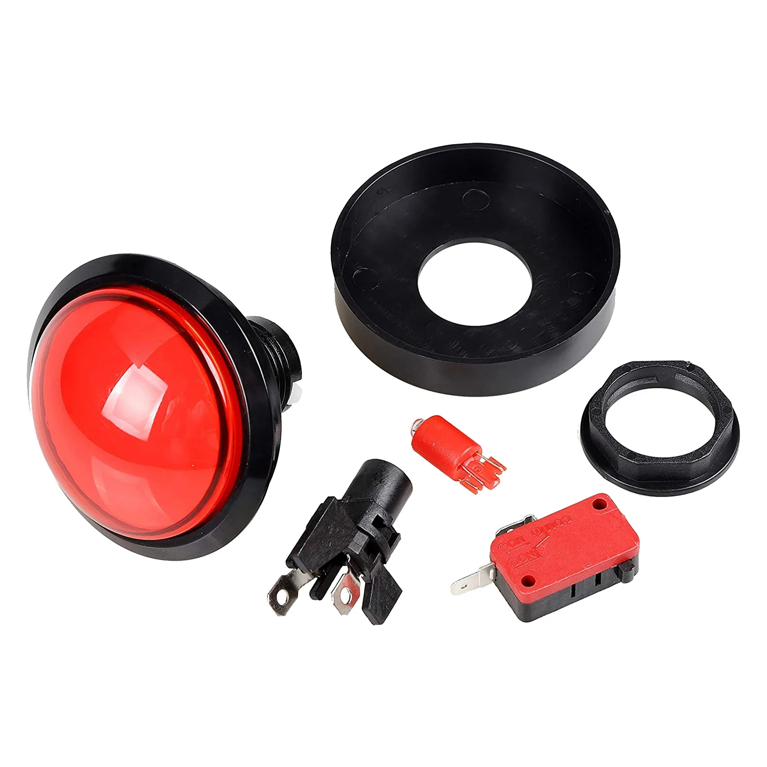 L93A-5X 아케이드 버튼 60Mm 돔형 2.36인치 LED 푸시 버튼(아케이드 머신 비디오 게임 콘솔용 마이크로 스위치 포함)