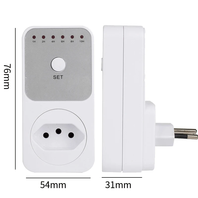 Smart Plug Timer Socket with 10-Hour Countdown & Energy Metering Features