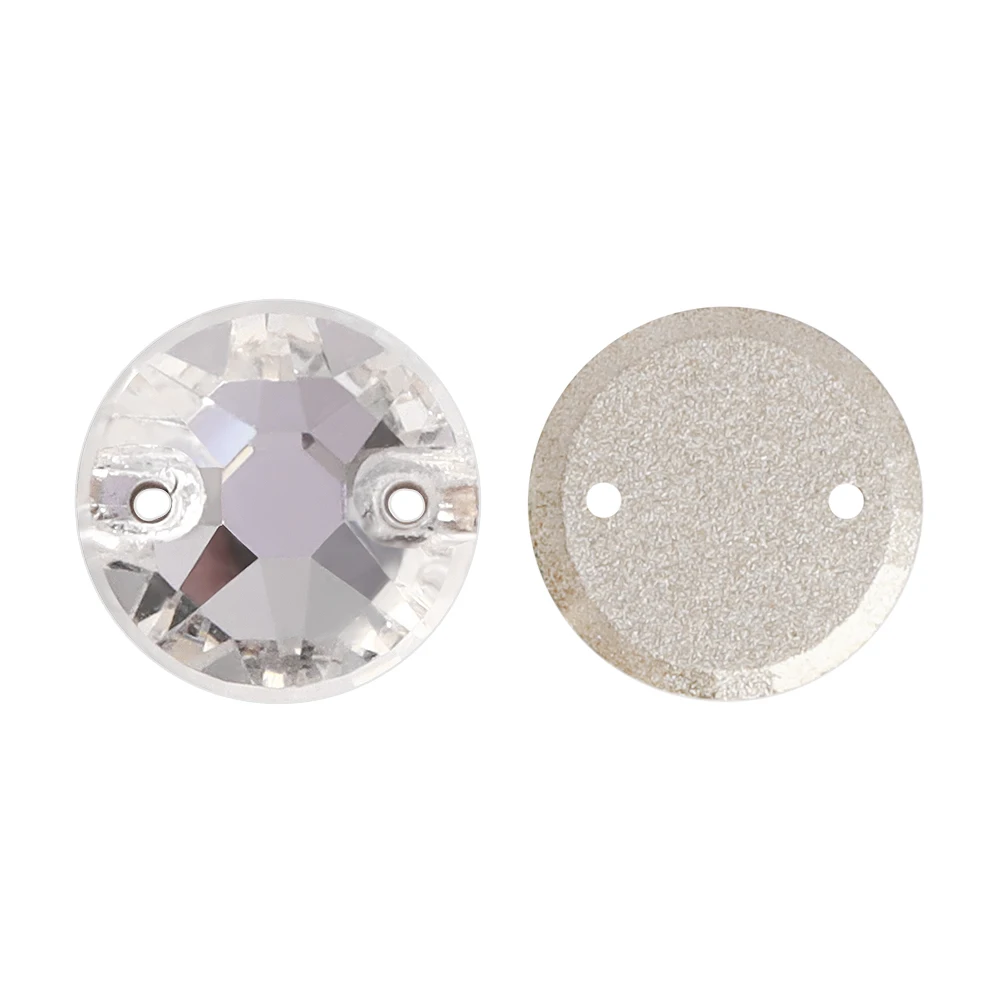 8/10/12 mm runde, hochwertige Glas-Steine zum Aufnähen, glitzernde flache Oberseite, Kristall-AB-Strasssteine zum Nähen von Stoffdekorationen – Detail 7