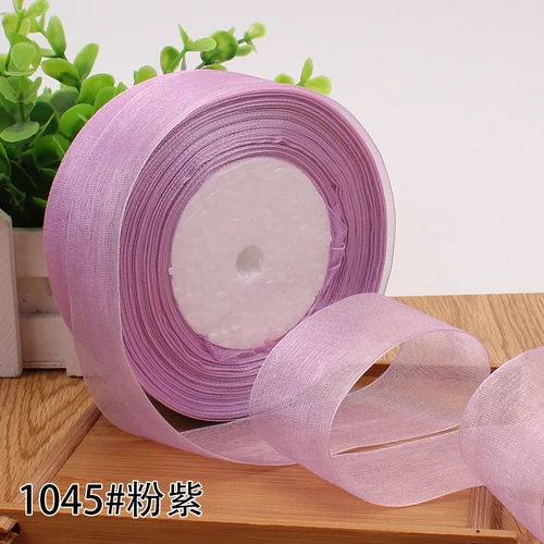 White Organza Ribbon for DIY Crafts and Gift Wrapping - 50 Yards Roll