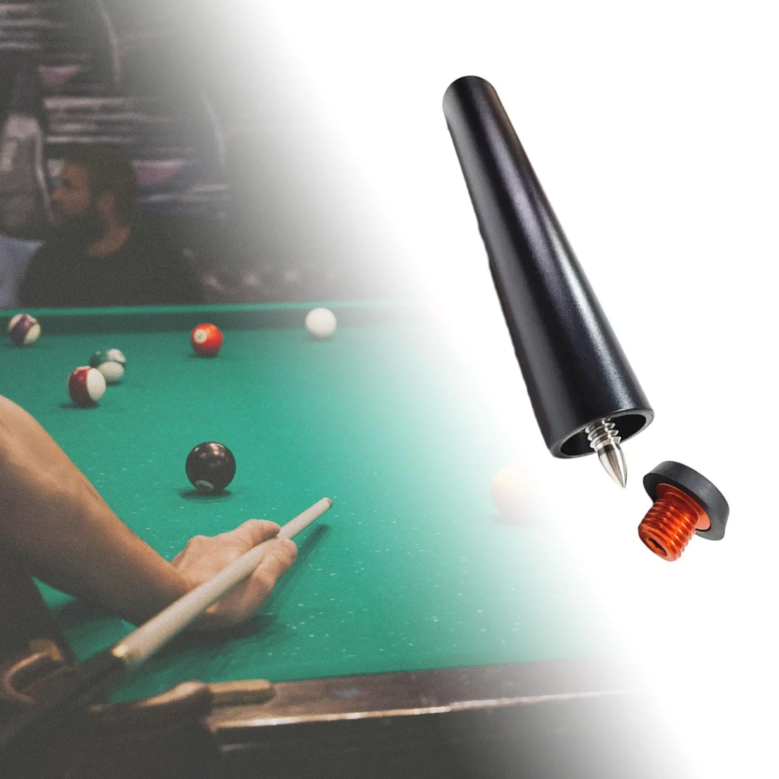 Pool Cue Extender Billiard Snooker Cue Extension Aluminum Alloy Billiard Holder Billiards Cue Extension for Snooker Athlete