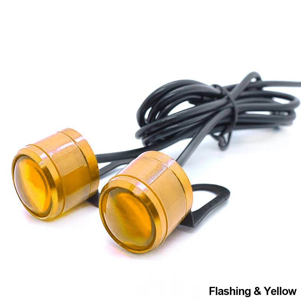 Dual 7-Color LED Strobe Lights with Brackets - Flashing Daytime Running Lights