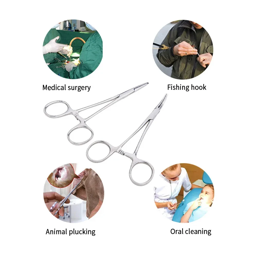 Hand Tool  Hemostatic Forceps Pet Hair Clamp Fishing Locking Pliers Epilation Tools Curved/Straight Tip Cutter Tool - 5