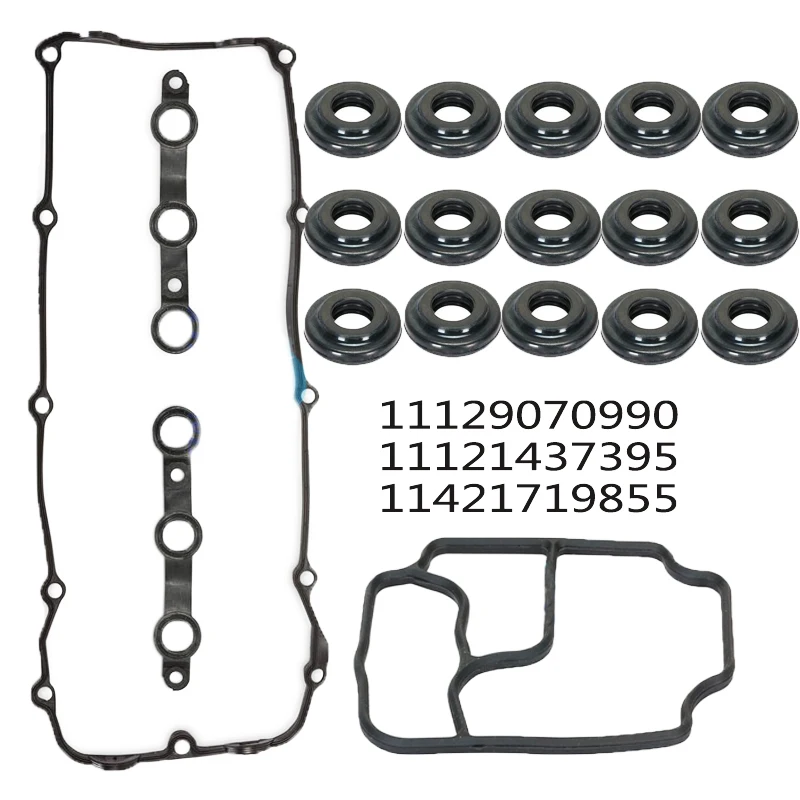 11129070990,11121437395,11421719855 Valve Cover Gasket Cylinder Head Gasket Oil Filter Gasket For BMW E36 E46 E39 E38 E36