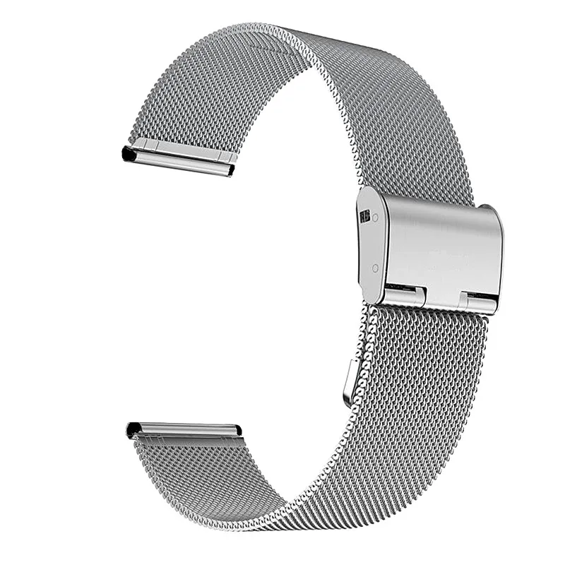 Elegant Milanese Loop Metal Mesh Watch Strap, 20mm/22mm, Silver