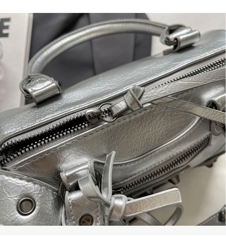Geantă crossbody cu un singur umăr, de înaltă calitate, cu design de nișă, cilindrică de mână pentru femei, nouă primăvară 2024_voghion.com