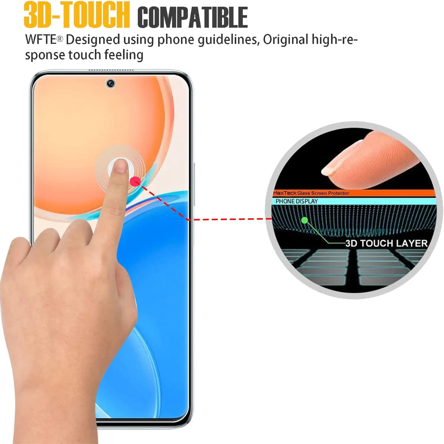 Premium Tempered Glass Screen Protector, 2/4-Pack