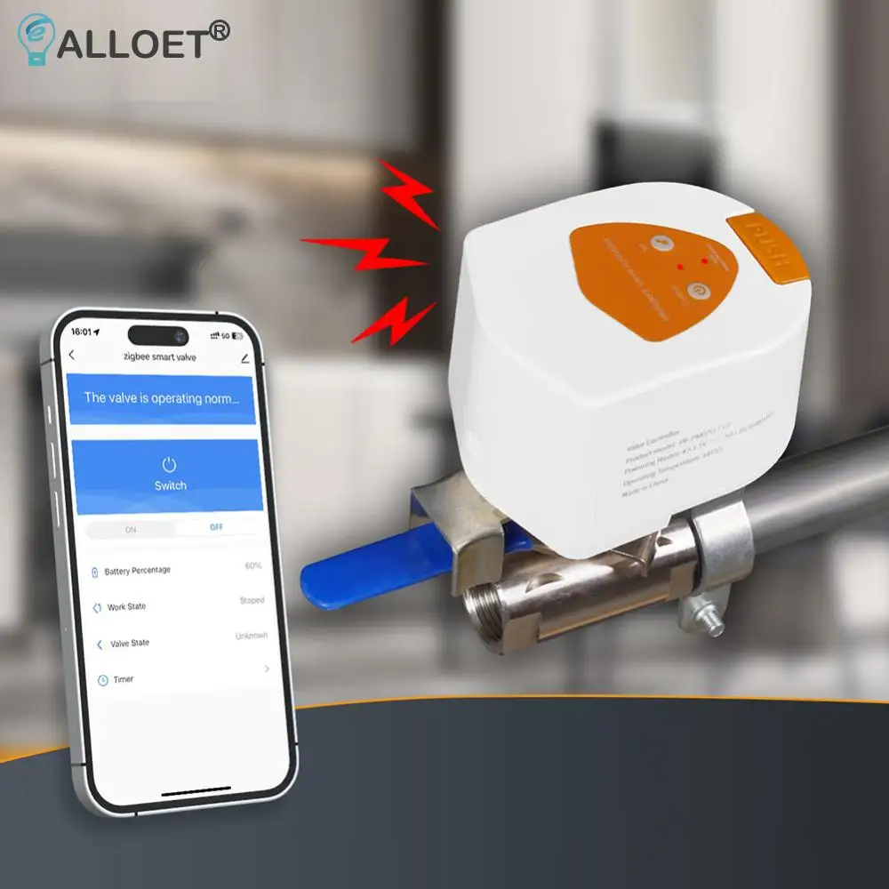 스마트 물/가스 밸브 컨트롤러용 Alexa Google Home과 호환되는 자동 가스 온수기 밸브 컨트롤러