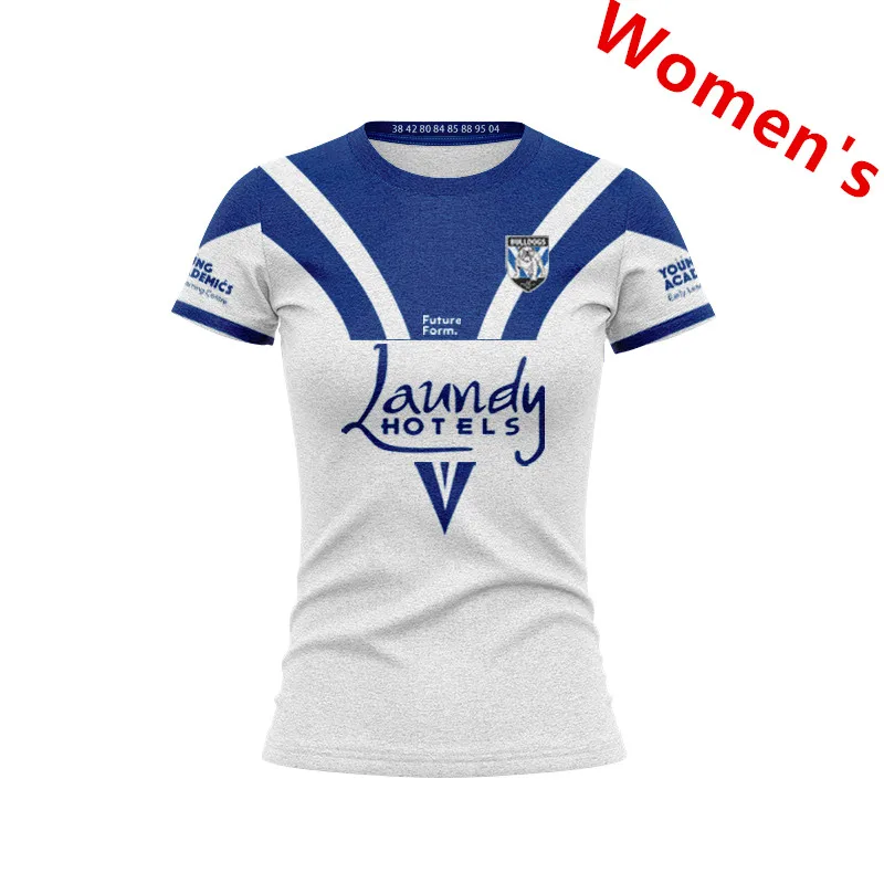 

2024 BULLDOGS Женская традиционная Регби Джерси размер S--3XL (печать имя и номер)