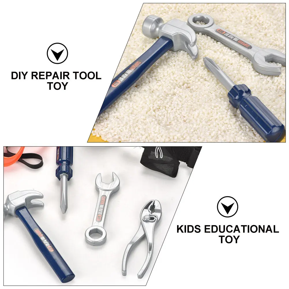 1세트 시뮬레이션 수리 도구 어린이를 위한 교육용 장난감 DIY 키트 상상력과 감각 능력 향상 시뮬레이션 수리 도구