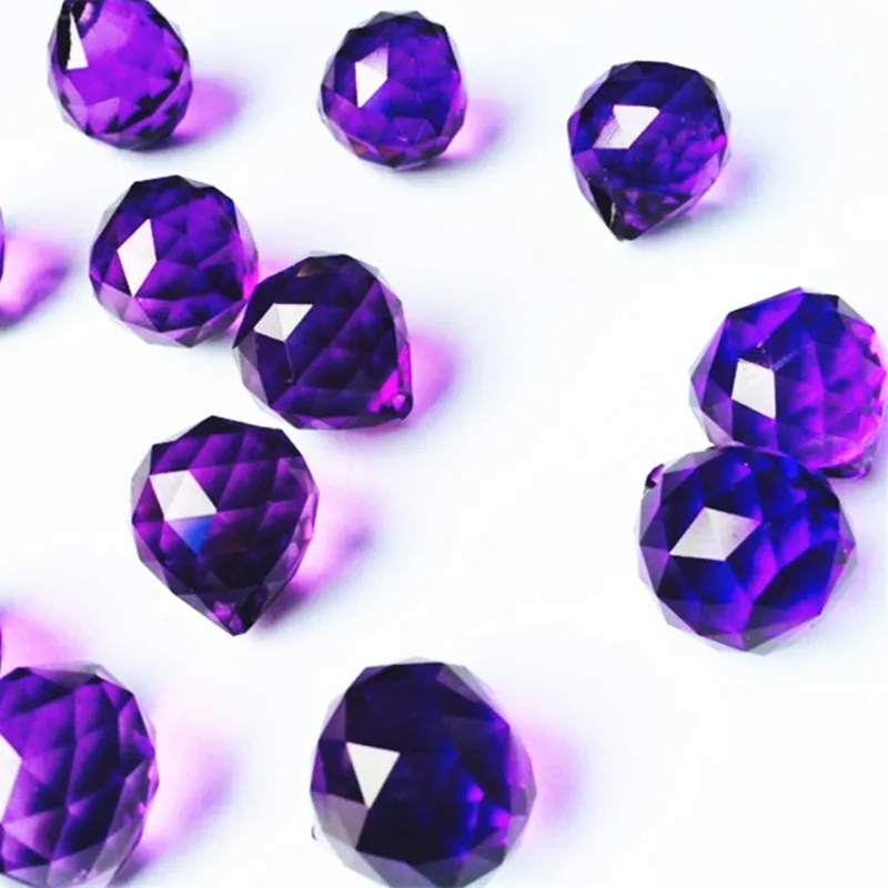 Faceted Glass Balls Crystal Chandelier Parts Suncatcher Hanging Pendants 10pcs/lot