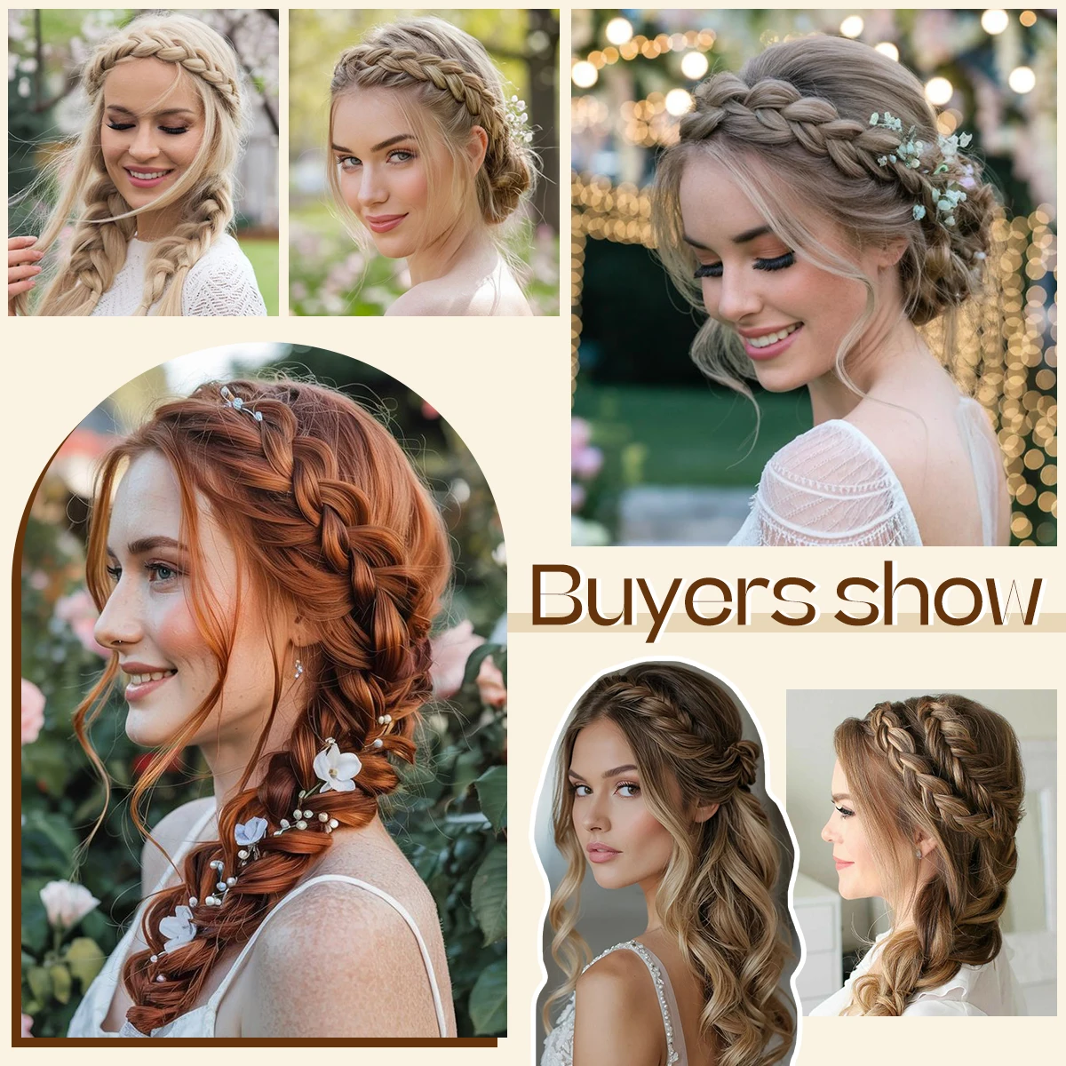 Fascia per capelli/fascia per capelli intrecciata francese sintetica di Sarah, un accessorio per capelli in stile bohémien da donna, perfetto per creare capelli intrecciati - immagine 3