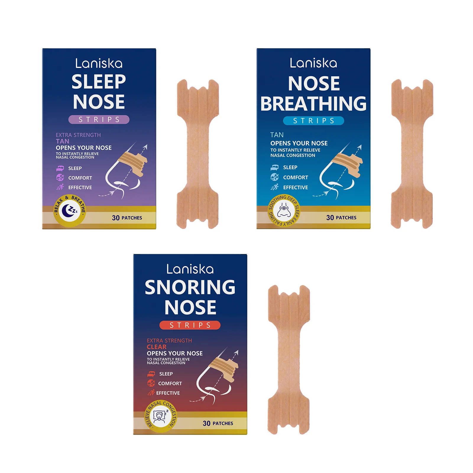 Better Breathing Nasal Strips Reduce Snoring Relieve Nasal Congestion Discomfort Preventing Sleep Apnea Ventilation Nose Patches
