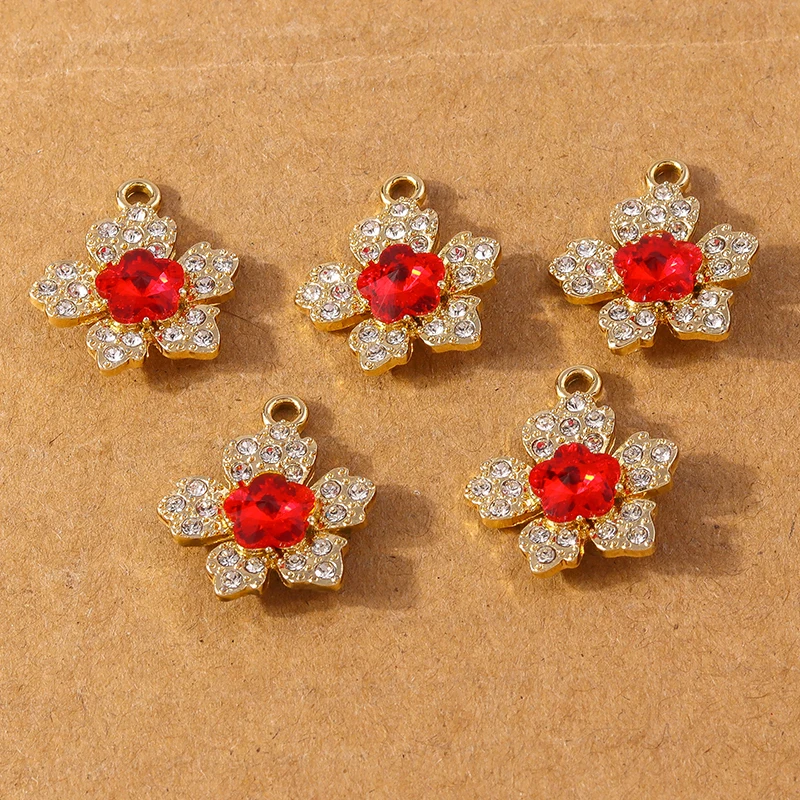 10 stücke schicke Strass Stern Schneeflocke Charms Anhänger für DIY Ohrringe Halskette Armband Schmuck Herstellung Zubehör liefert – Detail 5