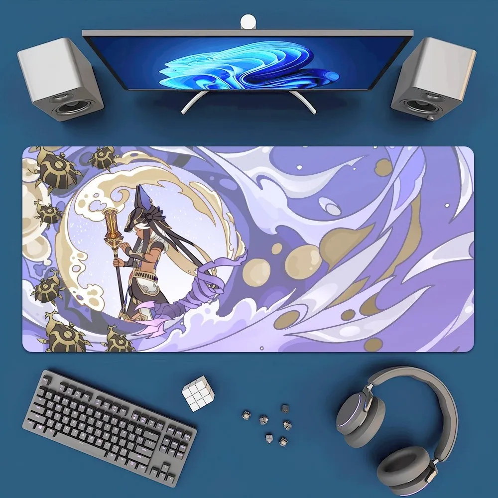 Genshin Impact Tartaglia Diluc Mousepad Office Large Mouse Mat Keyboard Mats Rubber PC Computer Game Big Anti-slip Mice Mat 5