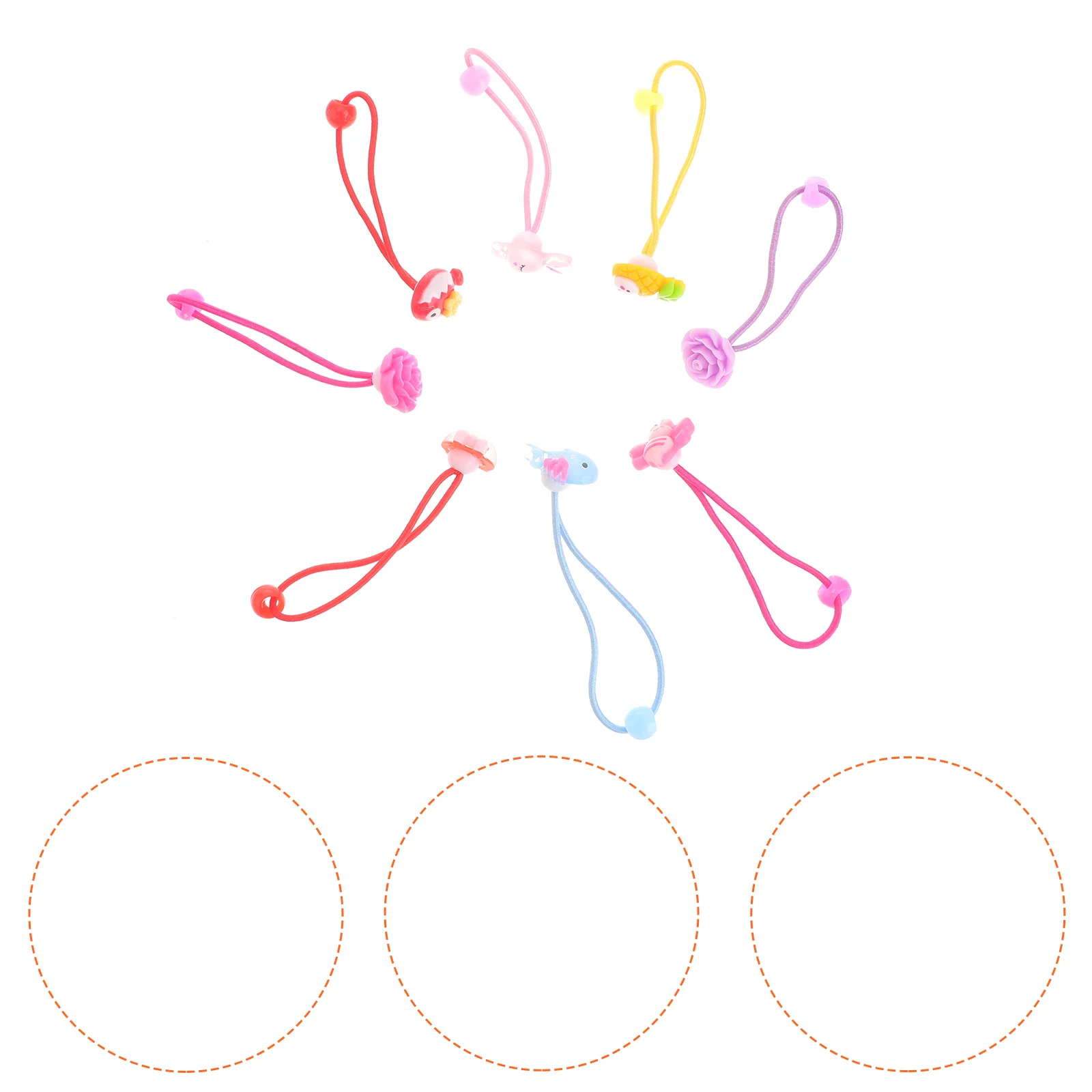 

24 Pcs/Pack Hair Scun Band Scrunchies Ribbons Elastic Hairband Girls Accessories