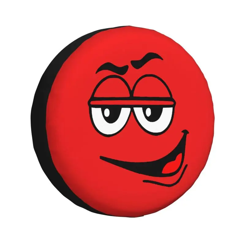 

Cartoon Chocolate Red Candy Face Tire Cover 4WD 4x4 RV Spare Wheel Protector for Jeep Toyota Mitsubishi 14" 15" 16" 17" Inch