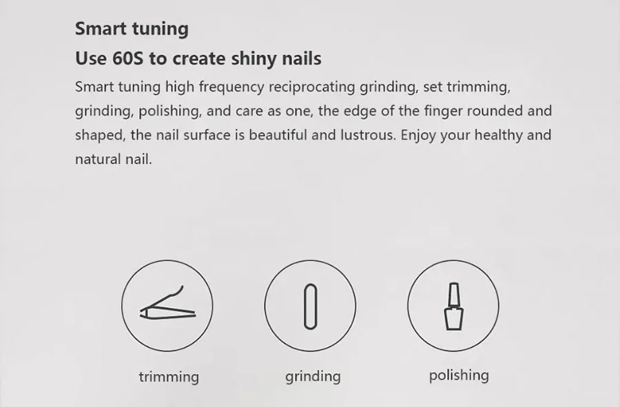 100% Original Xiaomi ShowSee Electric Nail trimmer Nail Polisher Nail Drill Machine Type-C Rechargeable Manicure Grinder
